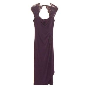 Stunning deep purple lace-top dress!